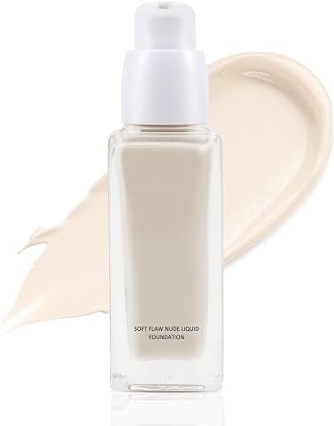 Boobeen Base Líquida de Maquillaje Maquillaje Cara Crema Hidratante Base de Maquillaje Contorno Correctora Larga Duración Nude  