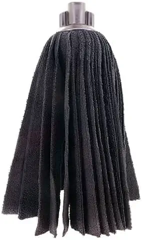 CABLEPELADO - Fregona Ecologica Micro Fibra Tiras Planas - Fregar - Pamex - Limpieza - Higiene - Fregasuelos - Todo Tipo de Suelos y Superficies - Color Negro  