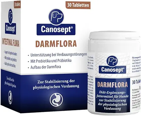 Canosept Flora Intestinal Perro - 30 Comprimidos - Probioticos Perro - Flora Intestinal Acumulada Perro - Sarnation Intestinal Perro - Cura Intestinal Perro - Suplemento Alimentario Pienso  