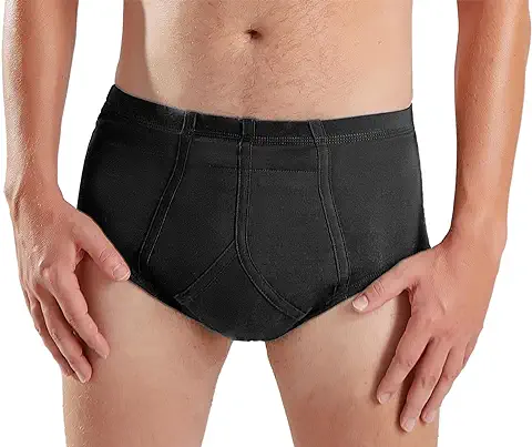 Carer Calzoncillo de Incontinencia para Hombres, Calzoncillos de Incontinencia Lavables y Reutilizables con Almohadilla Absorbente Capacidad de Orina de 200ML Talla L  
