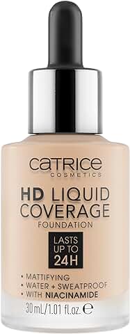 Catrice HD - Base Líquida de Maquillaje, Color Beige Claro 10, 30 mL  