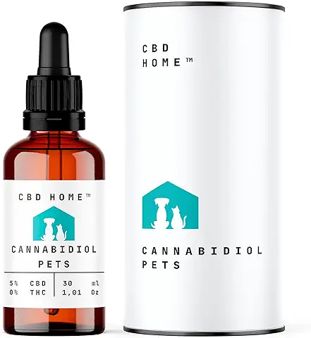 CBD Home Oil 5% con Aceite de Salmón para Mascotas. 30 ml. Apto para Animales. Perros, Gatos, Hurones y Caballos. Fabricado en la EU. 30 ML  