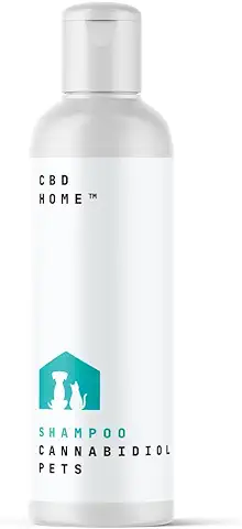 CBD HOME Pets - Champú 100% Natural para Mascotas con CBD. 250 ML. Apto para Todos los Animales. Perros, Gatos, Hurones, Caballos. Ayuda a Pieles Sensibles.  