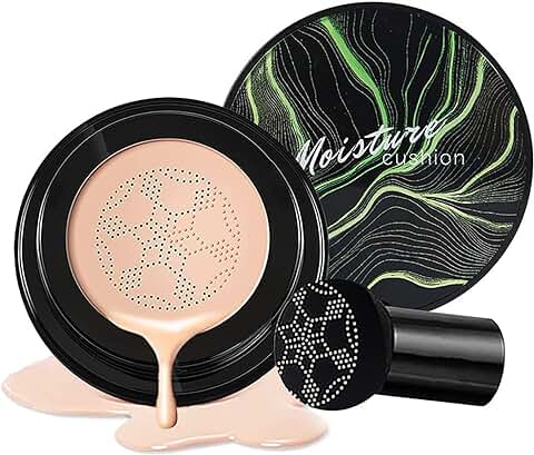 CC Creme BB Cream,Líquida Fundación, Mushroom Head Air Cushion, Base de Maquillaje de Brillo Color Reparación,Larga Duración, Hidratante Permeable (Natural#02(new)  