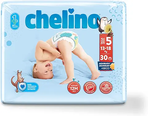 Chelino Pañales Infantiles Talla 5 (13-18kg), 30 Unidades ( Paquete de 1)  