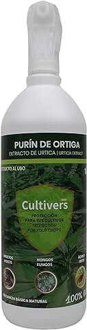 CULTIVERS Purín de Ortiga Ecológico de 1 L. Acción Insecticida, Fungicida, Acaricida Natural para Plantas de Interior y Exterior. Control de Plagas y Hongos. Producto Listo Uso  