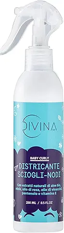 Desenredante sin Enjuague Baby Curly para Niños con pelo afro y Rizado con Extractos Naturales de aloe (250 ml)  