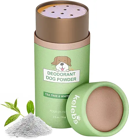 Desodorante Champú En Seco Polvo Para Perros Contra Picazón Dermatitis Anti Pulgas Anti Olor, Para Cabello Piel Orejas Y Patas Evita Lamar Con Árbol De Té Sin Talco Con Arcilla Blanca Biodegradable