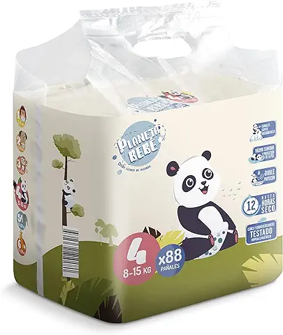 DIA PLANETA BEBE Pañales 8-15 kgs Talla 4 Paquete 88 uds  
