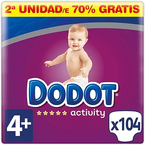 Dodot Activity Pañales Talla 4+, 104 Pañales - 10-15 kg  