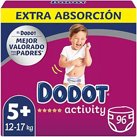 Dodot Activity Pañales Talla 5+, 96 Pañales - 12-17 kg  