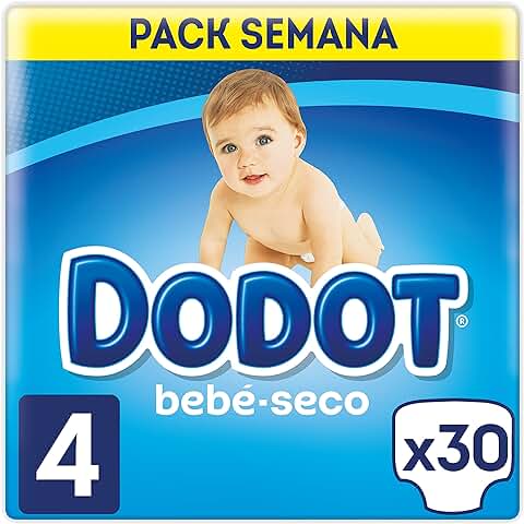 Dodot Bebé-Seco Pañales Talla 4, 30 Pañales, el único Pañal con Canales de Aire  