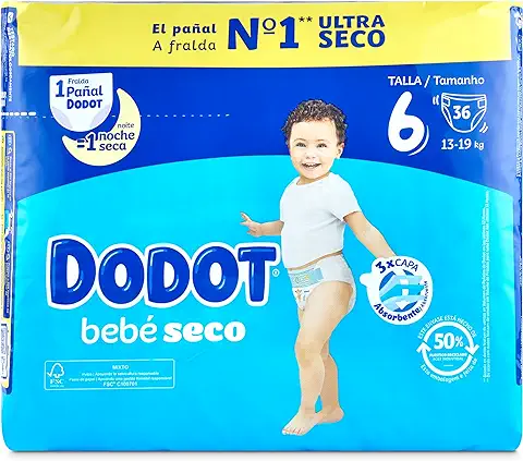 Dodot Bebé Seco Value Pack Talla 6-36 uds.  