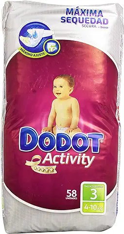 Dodot Pañales para Bebés Activity, Talla 3, 6-10 kg - 58 Unidades  