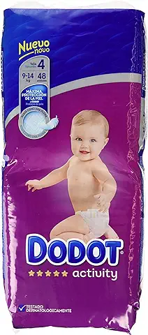 Dodot Pañales Protection Plus Activity, Talla 4, para Bebes de 9 a 14 kg - 48 Pañales  