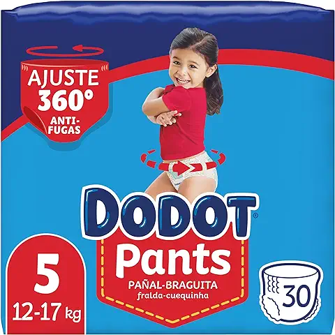 DODOT Pants Pañales 12-17 kg Talla 5 Paquete 30 uds  