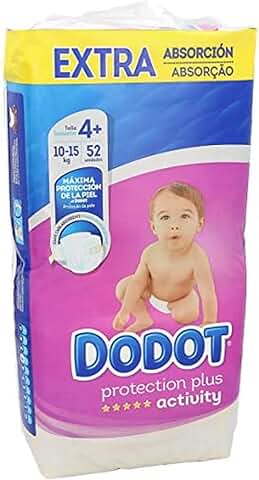 Dodot - Paquete con 52 Pañales Desechables, Unisex, Talla 4+ (10-15 kg)  