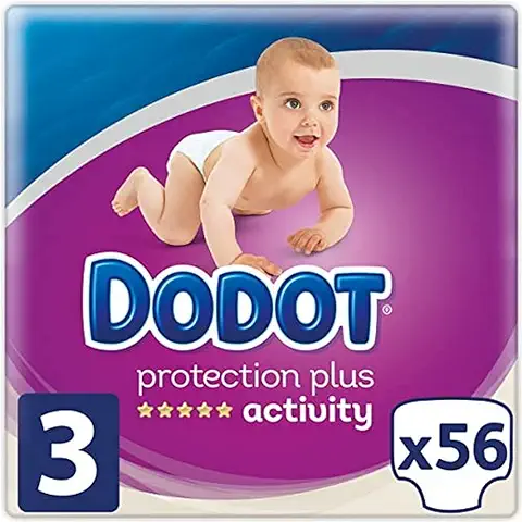 DODOT Protection Plus Activity Pañales Talla 3 (6 a 10 kg) 56 Pañales  