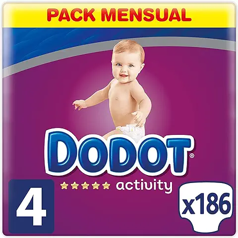 Dodot Protection Plus Activity - Pañales, Talla 4 (9-14 kg), pack de 186