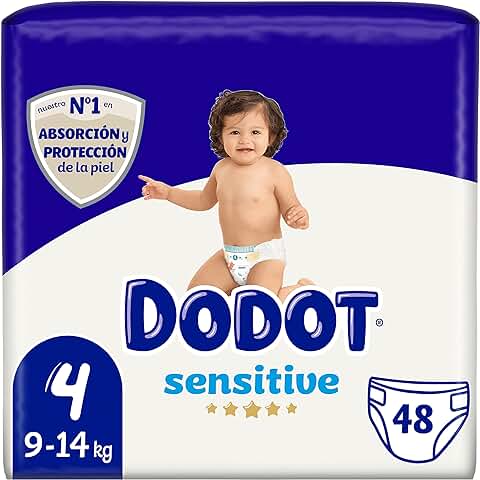 Dodot Sensitive - Pañales Talla 4, 48 Pañales, 9 a 14 kg  