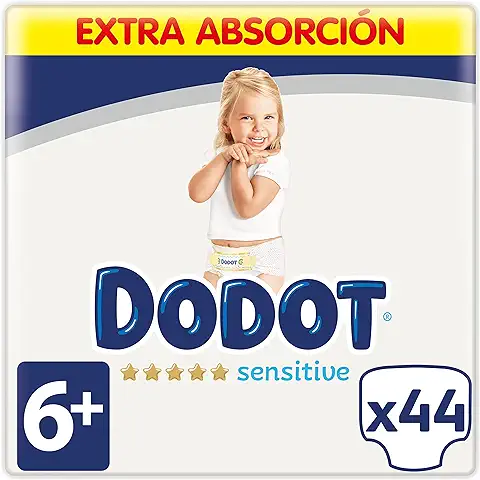 Dodot Sensitive Pañales Talla 6+ - 44 Pañales, 14 kg+  