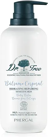 Dr. Tree Bálsamo Corporal Hidratante, Pieles Sensibles, Repara y Nutre, Rápida Absorción, Airless, Sin Sulfatos SLE, SLS, Sin Parabenos, Sin Siliconas, 99,5% Ingredientes Naturales, ECOCERT  
