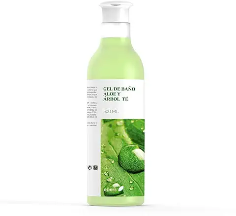 Ebers Gel Baño Aloe Vera y Árbol Del Té 500 ml. Vegano.  