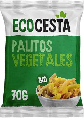 Ecocesta - Palitos Vegetales Ecológicos - 70 g - Apto para Veganos - Sin Conservantes ni Colorantes - Snack Vegetal - Ideal para Consumir Solo o Acompañado de una Salsa  