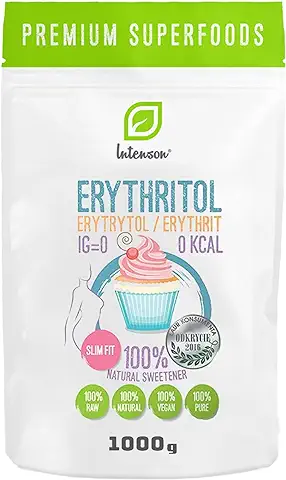 Eritritol 1 kg | Edulcorante 100% natural | Vegano | Edulcorante granulado | Alternativa al azúcar | Apto para diabéticos