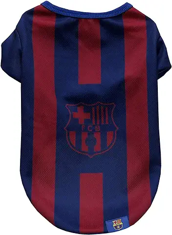 FC Barcelona - Cama para Mascotas, Perros, Gatos, Conejos, Talla M, 3 Tamaños Disponibles, Forma de Estadio, Cojin Independiente, Producto Oficial (CyP Brands)  