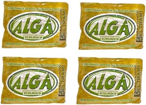 FERRAMENTA BELTRAMI Pasta, 4 Unidades de Jabón puro 100% Ecológico y Biodegradable para Lavar a mano y en Lavadora  