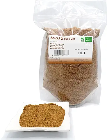 FRISAFRAN - Azucar de coco Ecológica | Alto Contenido en Calcio| Sutituto del Azucar Refinada | Origen Indonesia - 1Kg  