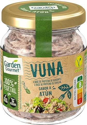 GARDEN GOURMET Vuna Vegano Refrigerado - Sabor, Textura y Apariencia del Atún, a base de Guisantes - Atún Vegetal apto para Veganos - 175g  