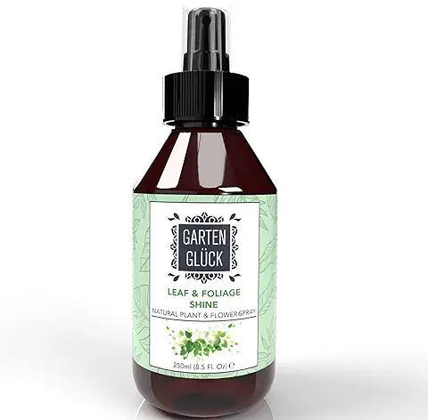 GARTEN GLÜCK Spray Abrillantador de Hojas Plantas y Flores - Spray Plantas Brillo y Protección sin Tóxicos - Abrillantador Plantas Exterior e Interior - Nutre y Fortalece Todo Tipo de Plantas, 250ml  