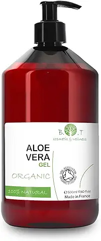 Gel de Aloe Vera 100% Puro y Natural, Tratamiento Hidratante Facial y Cabello | Calmante After Sun y Post Depilación | Regenerador y Antiarrugas, 500 ml  