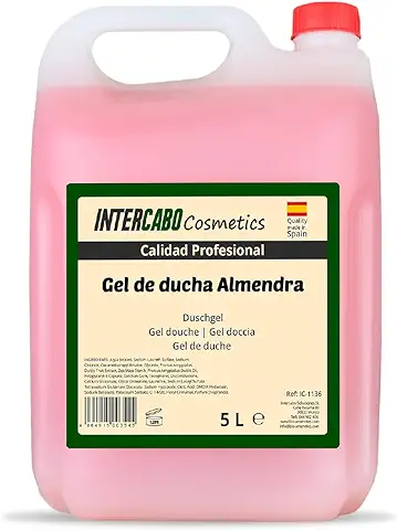 Gel de Ducha Hidratante de Lujo con Aroma a Almendra Dulce - Garrafa Económica de 5 Litros, Fabricado en España  