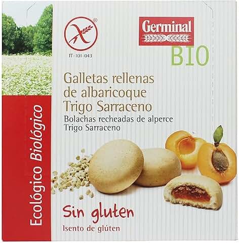 Germinal Galletas BIO de Trigo Sarraceno Rellenas de Albaricoque, sin Gluten - 200g  