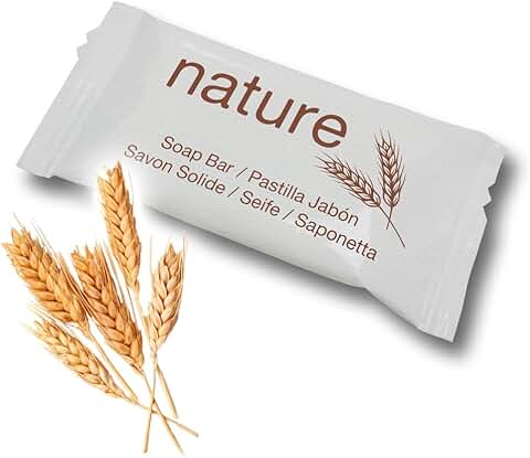 GPQ - Pastilla de Jabón NATURE | 250 Und. x 8 Gr. | 98% Natural Origin | Amenities Hotel | Para Hotel, Casa Rural, Apartamento, Crucero, AirBnB, Etc… | Fabricado en España  