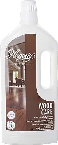 Hagerty Wood Floor Care Limpiador Intensivo de todo tipo de Suelos de Madera 1 Litro I Eficaz Friegasuelos de Parquet, Tarima Flotante o Suelos Laminados con Efecto Antideslizante  