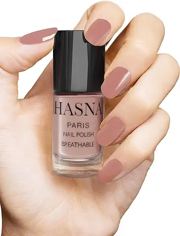 HASNA Paris - Esmalte de Uñas Halal - Amigable con el Medio Ambiente - Brillo y Permeable - Fácil de Aplicar - 6ml (MADERA ROSA)  