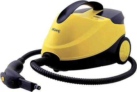 H.Koenig NV6200, Limpiador a Vapor, Potencia 2000W, Desinfecta y Desengrasa, 4 Bares, Tiempo Vapor Continuo 45Mins, Temperatura Máxima 140ºC, Capacidad de Ag, Sin Maletín Para Los Accesorios  