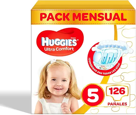 Huggies Ultra Comfort - Pañales para Bebé , Pañales Talla 5 (11-25 kg) – 126 Pañales  
