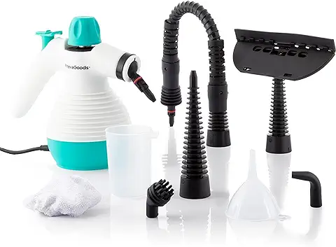InnovaGoods® Vaporeta Limpieza Hogar, Multiuso Limpiador a Vapor, Vaporeta con 9 Accesorios, Limpiador de Manchas a Vapor, Vaporeta de mano 0,35L, 3 Bar, 1000W, Limpiador a Vapor.  