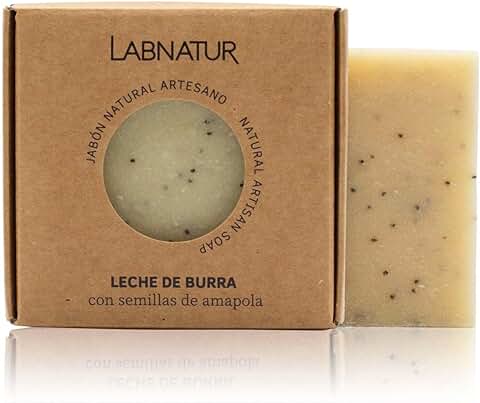 Jabón Natural Leche de Burra 100g. Orgánico, Ecológico y Vegano. Nutritivo e Hidratante. Jabón para Manos, Cara y Cuerpo.  