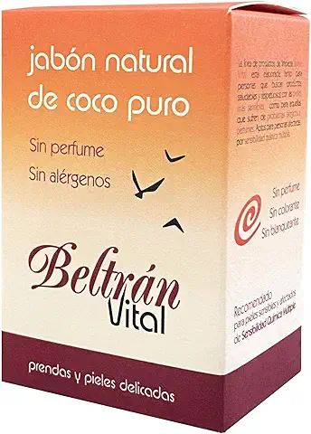 Jabón Pastilla Coco puro sin Perfume Beltrán Vital 240 g  
