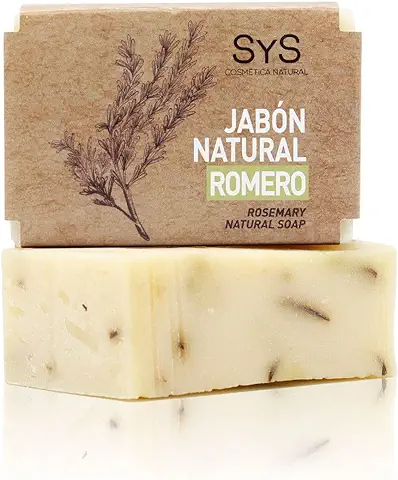 JABON NATURAL SYS 100g ROMERO. 100% Vegano Natural con Aceites Esenciales Terapéuticos Cuidado Articulaciones Repara e Hidrata Cara y Cuerpo. Vegano  