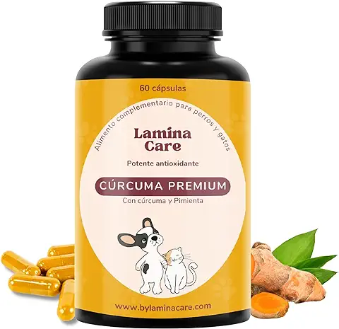 Lamina Care - Antiinflamatorio Perros 100% Natural con Cúrcuma, Magnesio y Piperina - Condroprotector Perros de Acción Antioxidante con Vitaminas Perro Que Ayudan al Sistema Digestivo (60 Cápsulas)  