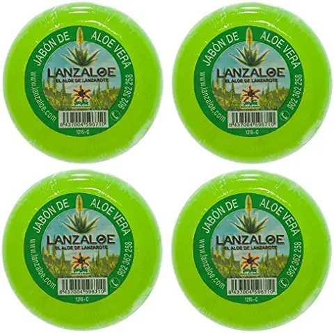Lanzaloe - Jaboncillos De Aloe Vera, 100Gr Pack 4Uds  