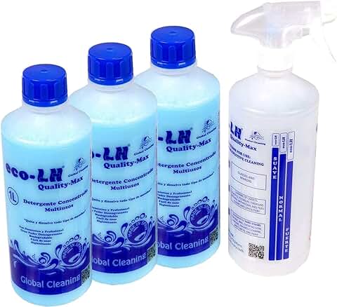 Limpiador Multiusos Perfumado Ecológico Ultra Concentrado ECO-LH con Aroma SPA, Desengrasante Cocina, Limpia Todo, Limpieza de Sofás, Limpia Hogar, Limpia Tapicerías, Limpiar Baños (3 Litros, SPA)  