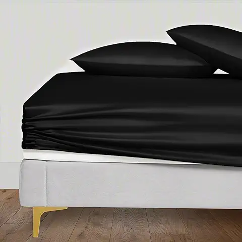LINENWALAS Sábana Bajera 100% seda de Eucalipto, Sábana Bajera de lujo Tencel Lyocell Refrescante con Bolsillo Profundo, más Suave que el Algodón Egipcio, Sábana Bajera Natural Hipoalergénica LINENWALAS Sábana Bajera 100% seda de Eucalipto, Sábana Bajera de lujo Tencel Lyocell Refrescante con Bolsillo Profundo, más Suave que el Algodón Egipcio, Sábana Bajera Natural Hipoalergénica